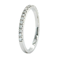 18K White Gold Prong Set Diamond Band