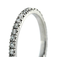 18K White Gold Prong Set Diamond Band