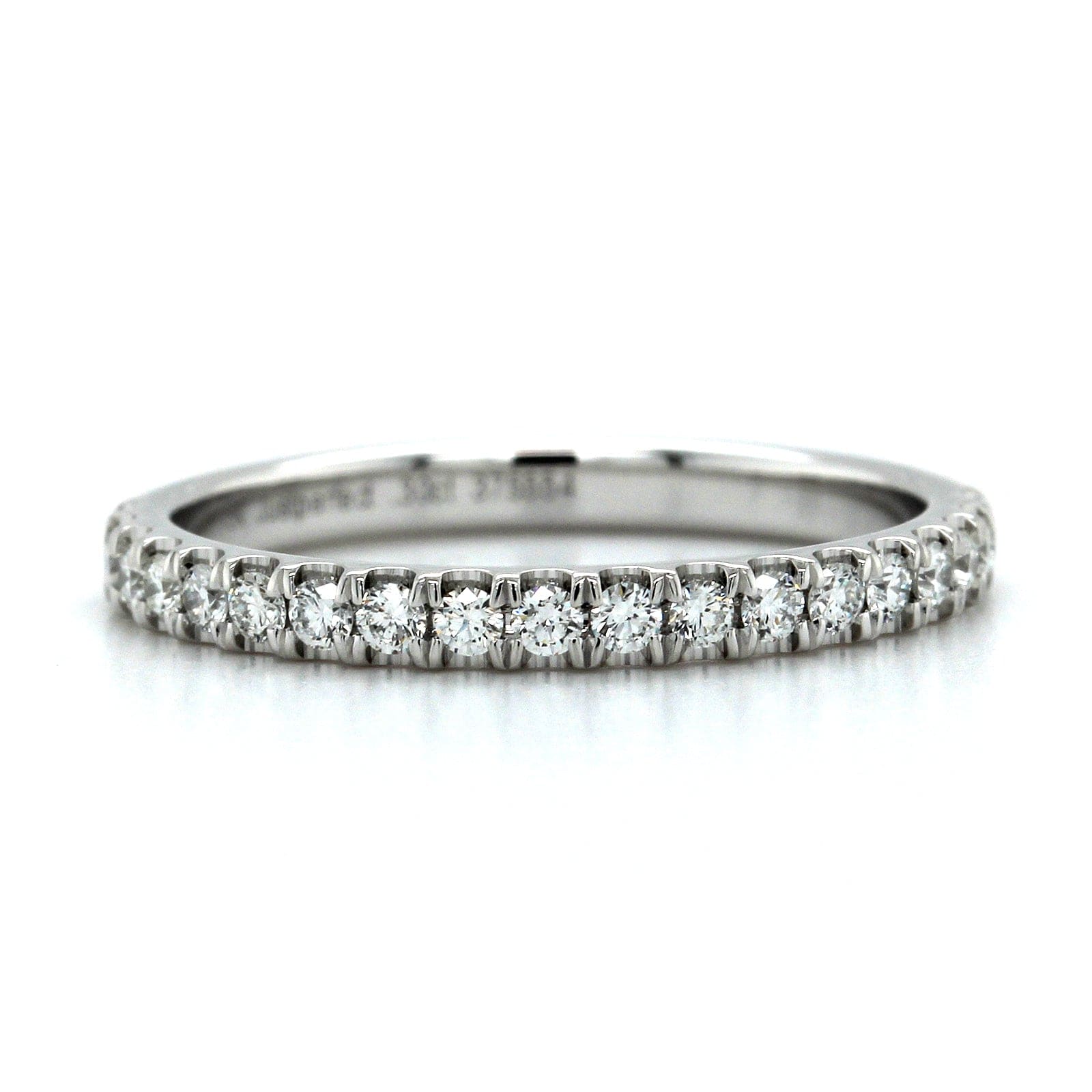 18K White Gold Prong Set 19 Stone Diamond Band