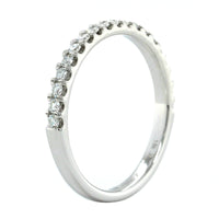 18K White Gold Prong Set 19 Stone Diamond Band