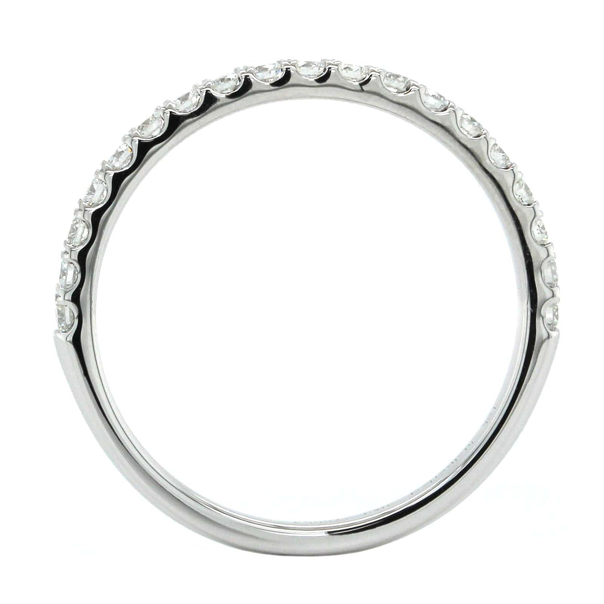 18K White Gold Prong Set 19 Stone Diamond Band