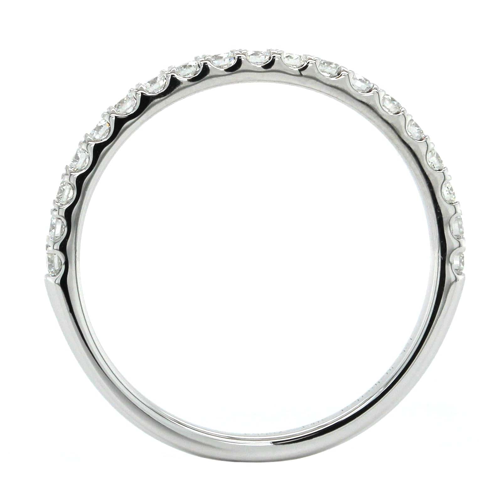 18K White Gold Prong Set 19 Stone Diamond Band