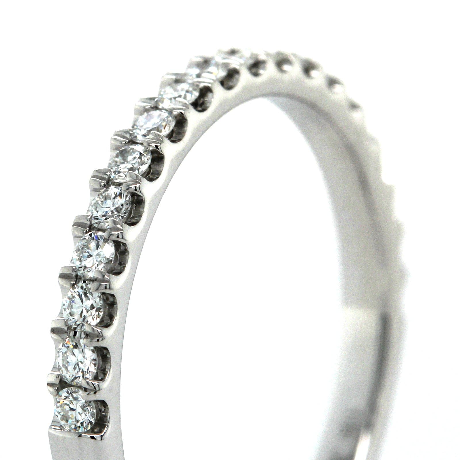 18K White Gold Prong Set 19 Stone Diamond Band