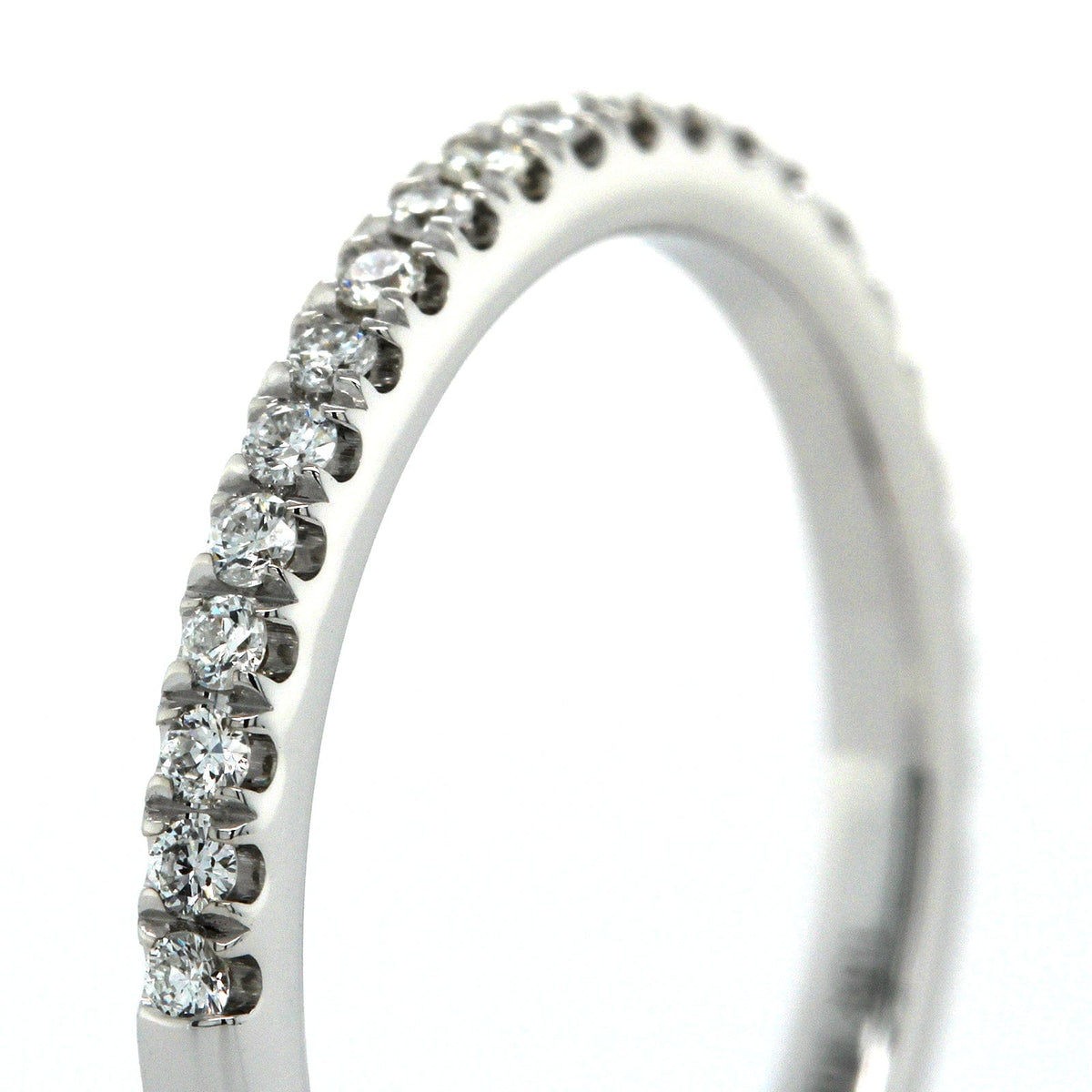 18K White Gold Prong Set 23 Stone Diamond Band