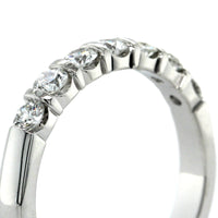 18k White Gold 7 Stone Bar Set Diamond Band