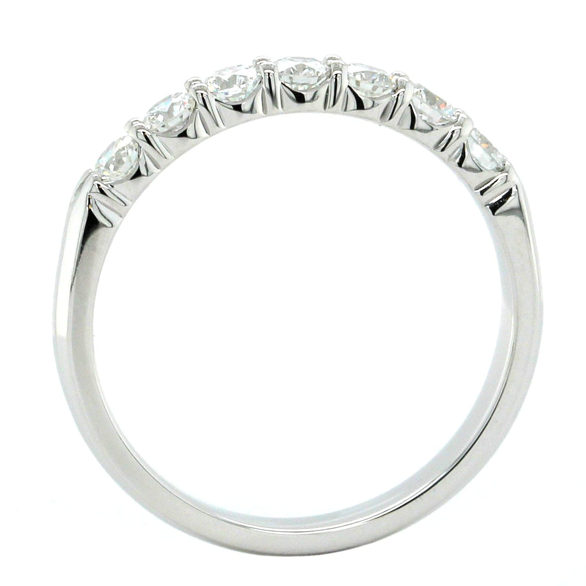 18K White Gold 7 Stone Diamond Band