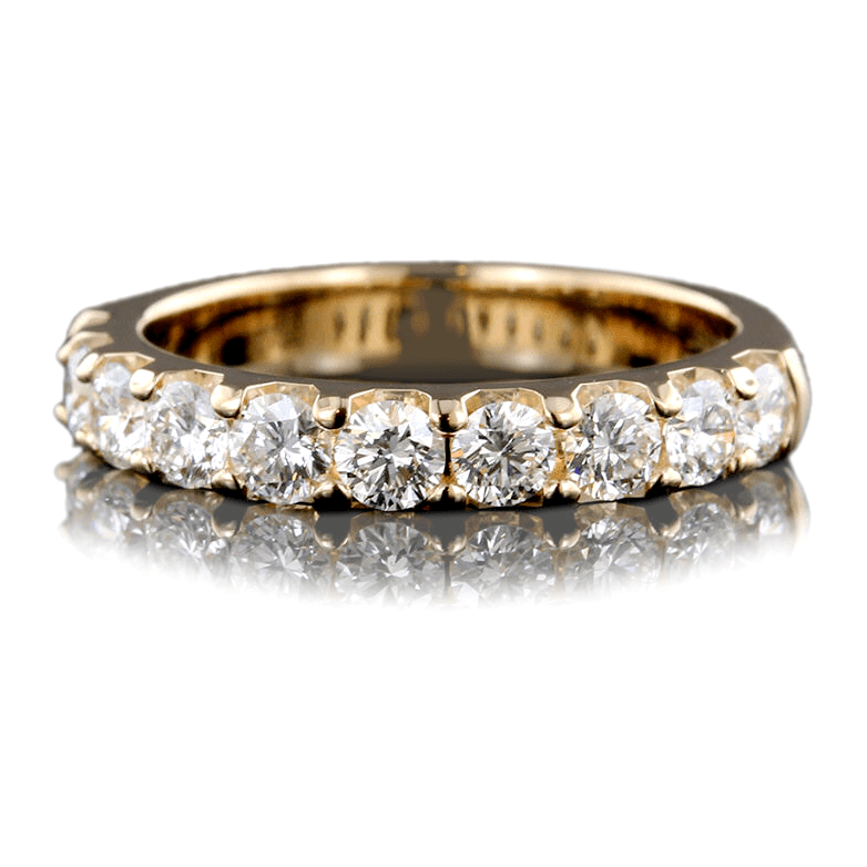 18K Rose Gold Shared Prong Band