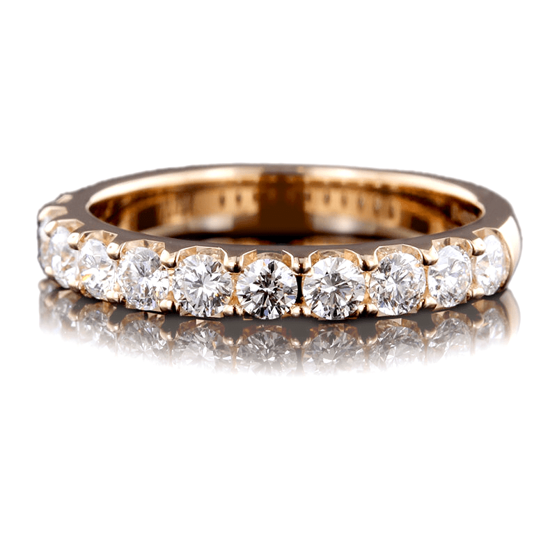 18K Rose Gold 11 Stone Diamond Band