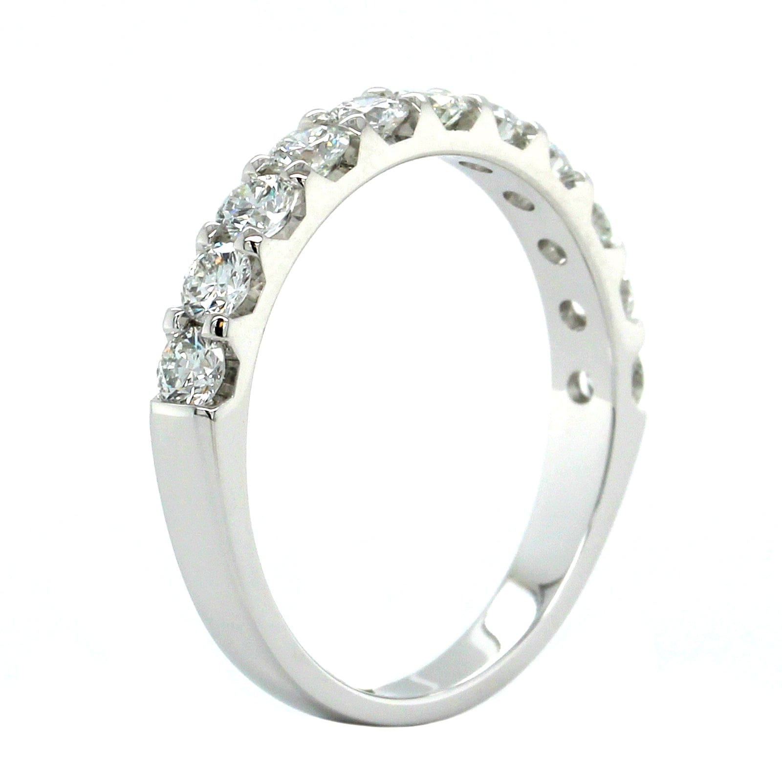 18K White Gold 11 Stone Diamond Band
