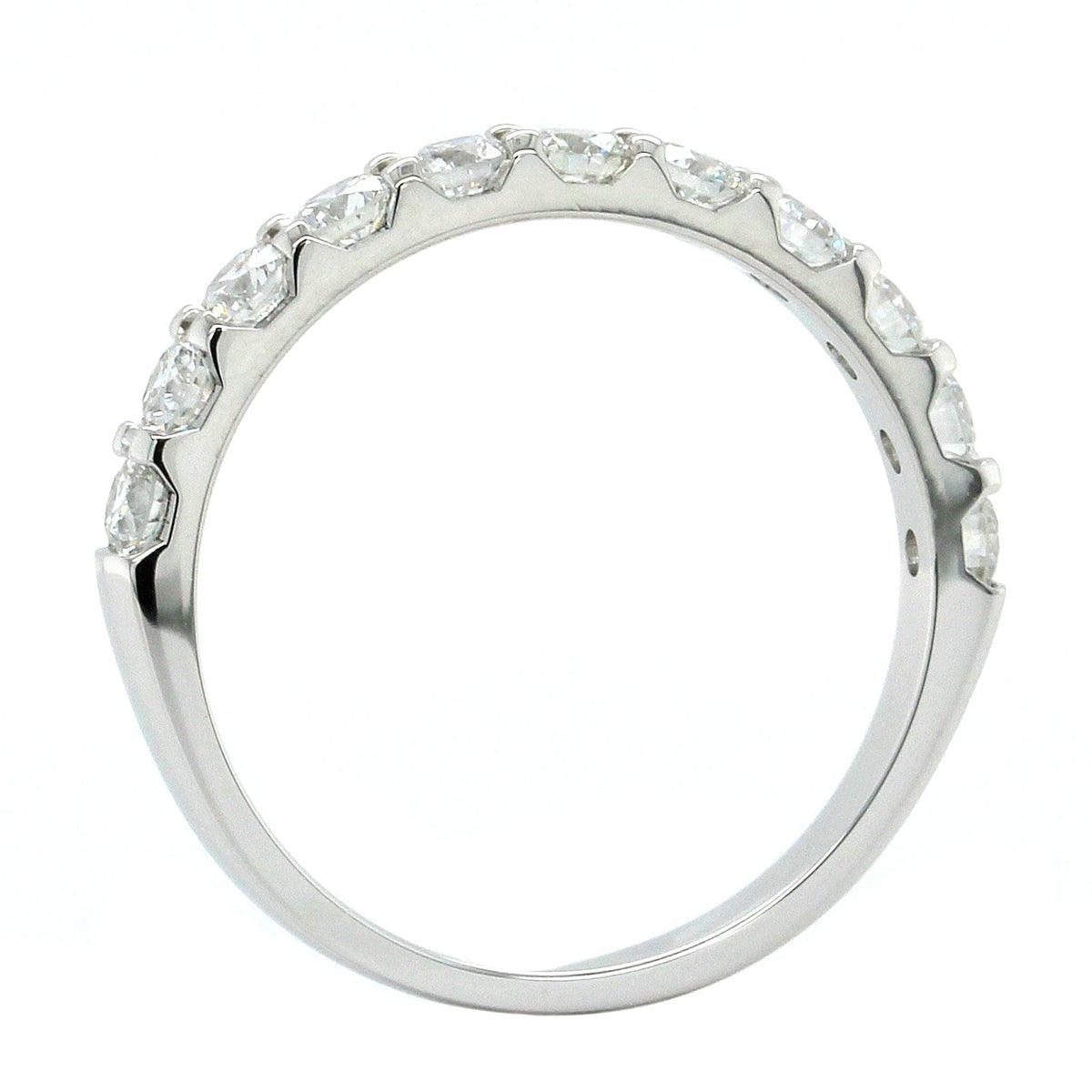 18K White Gold 11 Stone Diamond Band