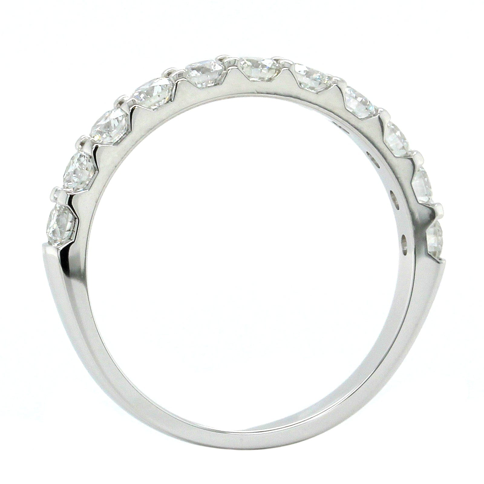 18K White Gold 11 Stone Diamond Band