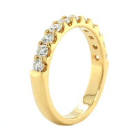 18K Yellow Gold 11 Stone Diamond Band