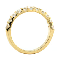 18K Yellow Gold 11 Stone Diamond Band