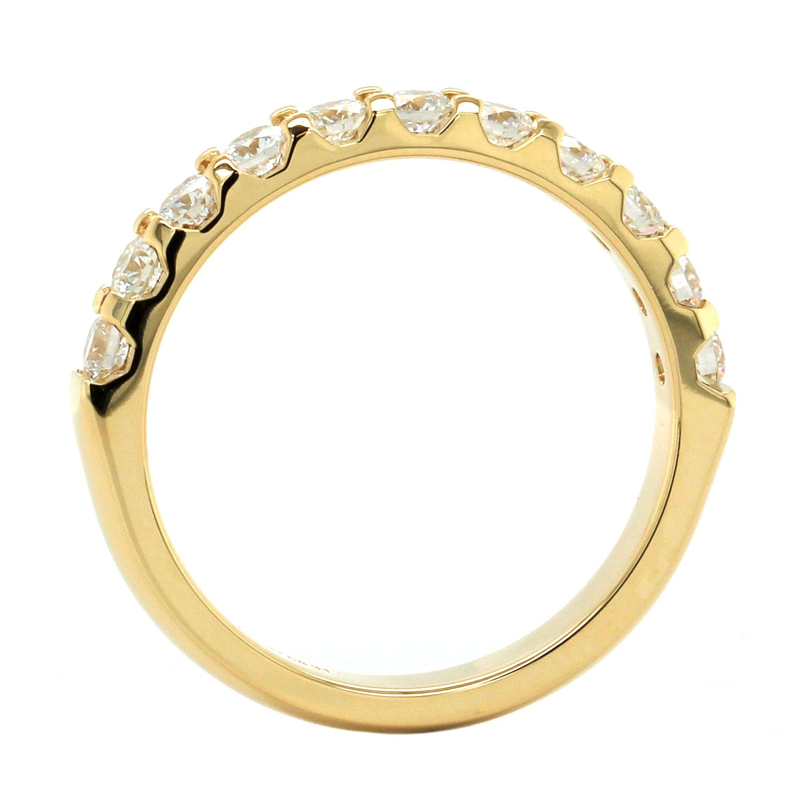 18K Yellow Gold 11 Stone Diamond Band