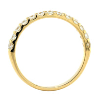 18K Yellow Gold Shared Prong Diamond Band