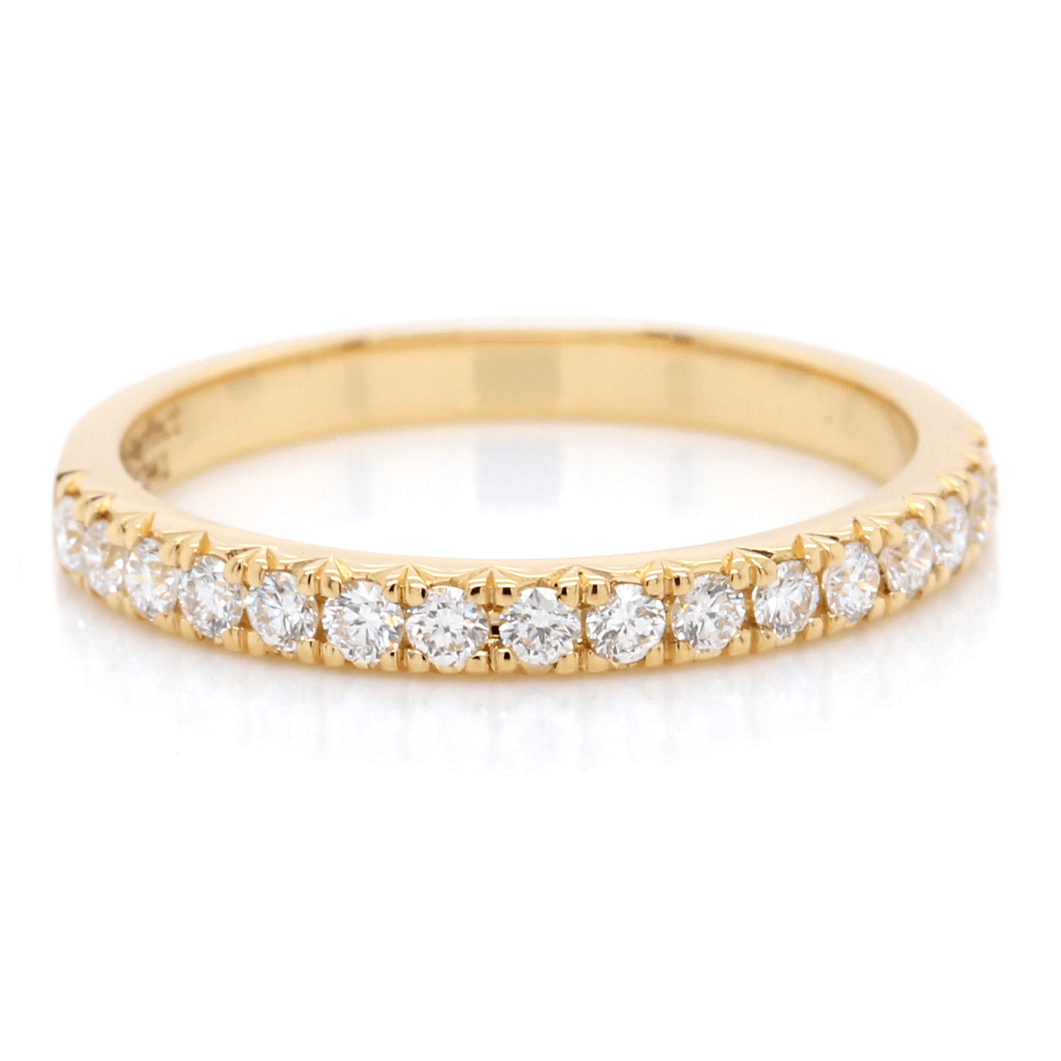 18K Rose Gold Shared Prong Diamond Band