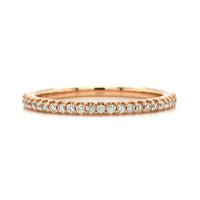 18K Rose Gold Shared Prong Diamond Band