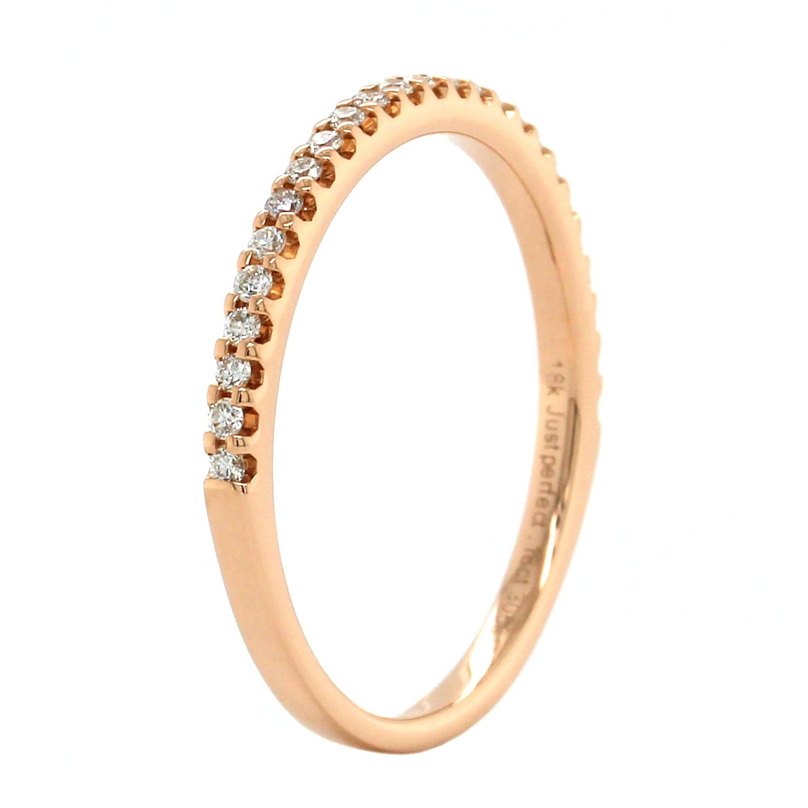 18K Rose Gold Shared Prong Diamond Band