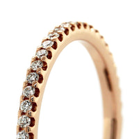 18K Rose Gold Shared Prong Diamond Band