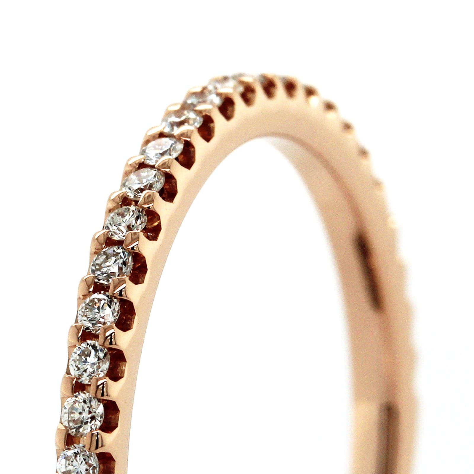 18K Rose Gold Shared Prong Diamond Band
