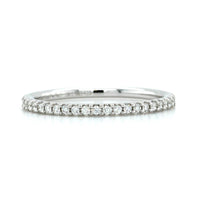 18K White Gold Shared Prong Diamond Band