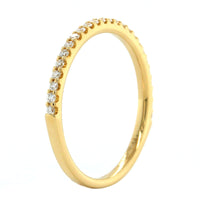 18K Yellow Gold Shared Prong Diamond Band