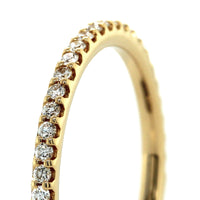 18K Yellow Gold Shared Prong Diamond Band
