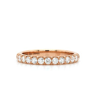18K Rose Gold Shared Prong Diamond Band