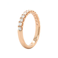 18K Rose Gold Shared Prong Diamond Band