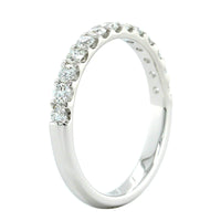 18K White Gold Shared Prong Diamond Band