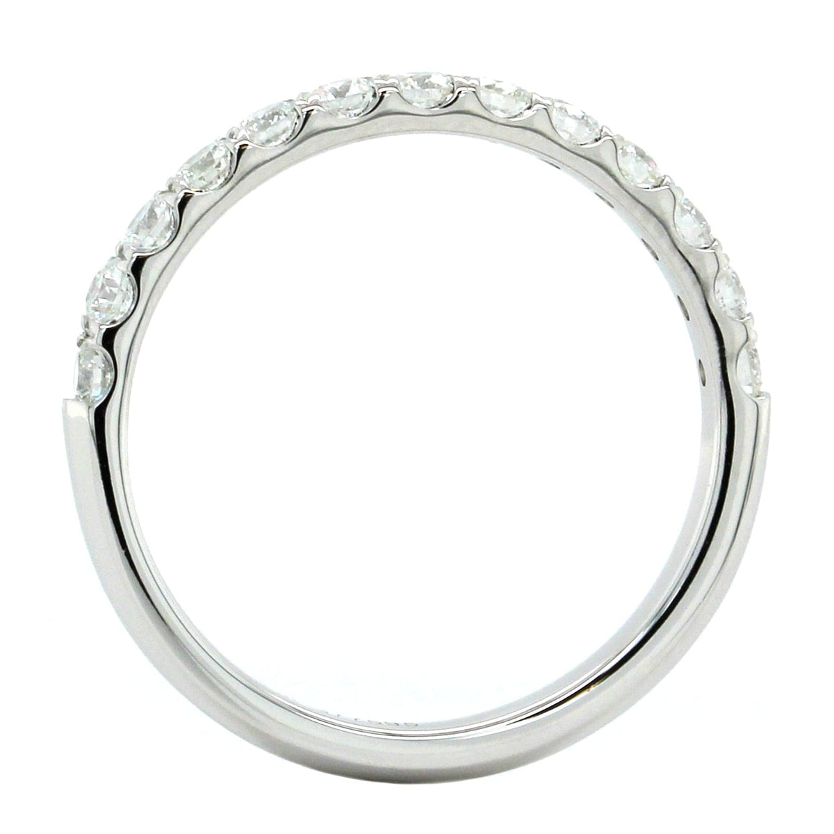 18K White Gold Shared Prong Diamond Band