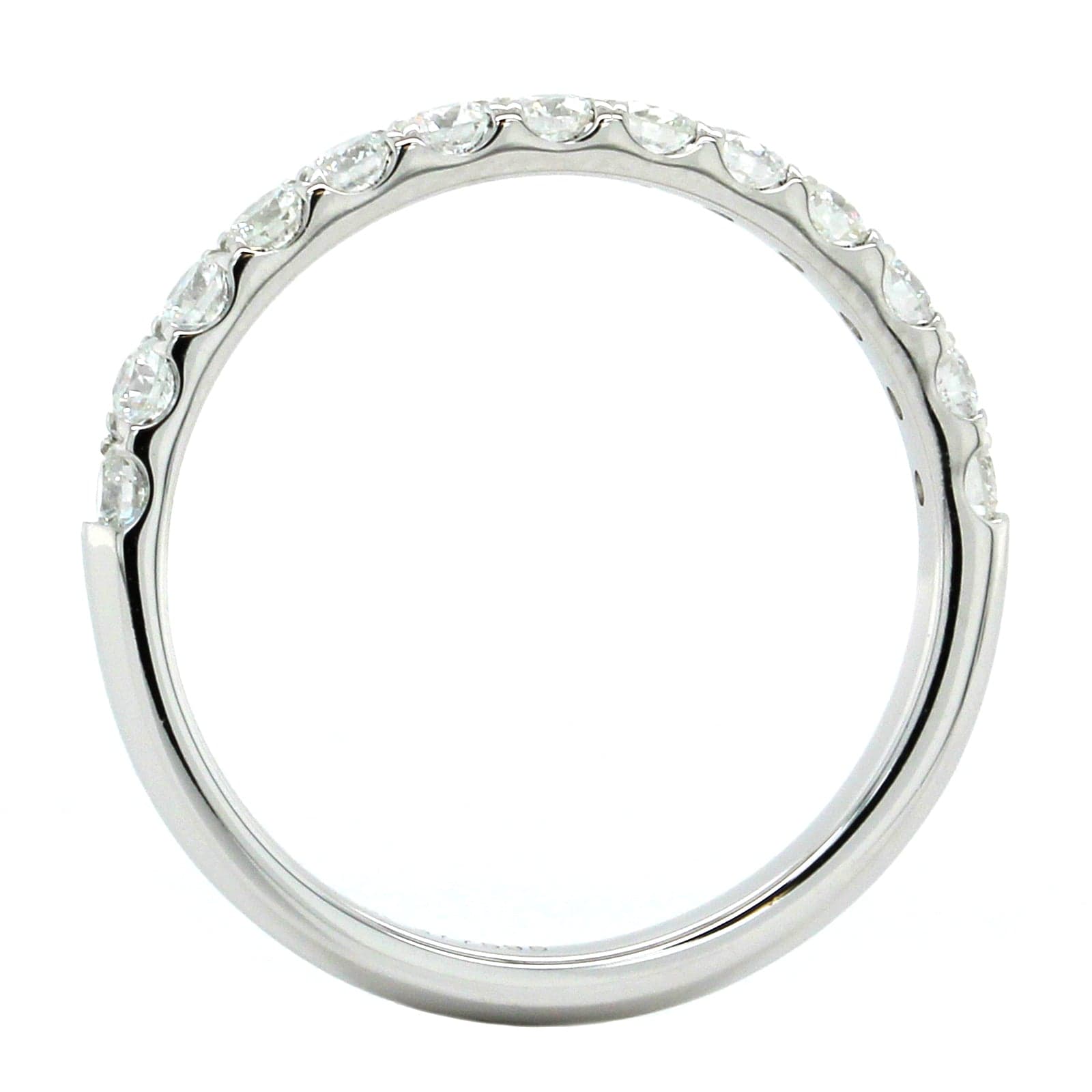 18K White Gold Shared Prong Diamond Band