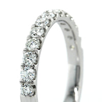 18K White Gold Shared Prong Diamond Band