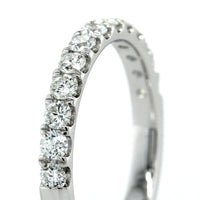 18K White Gold Shared Prong Diamond Band