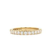 18K Yellow Gold Shared Prong Diamond Band