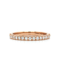 18K Rose Gold Shared Prong Diamond Band
