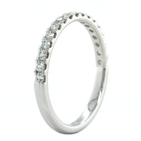 18K White Gold Shared Prong Diamond Band