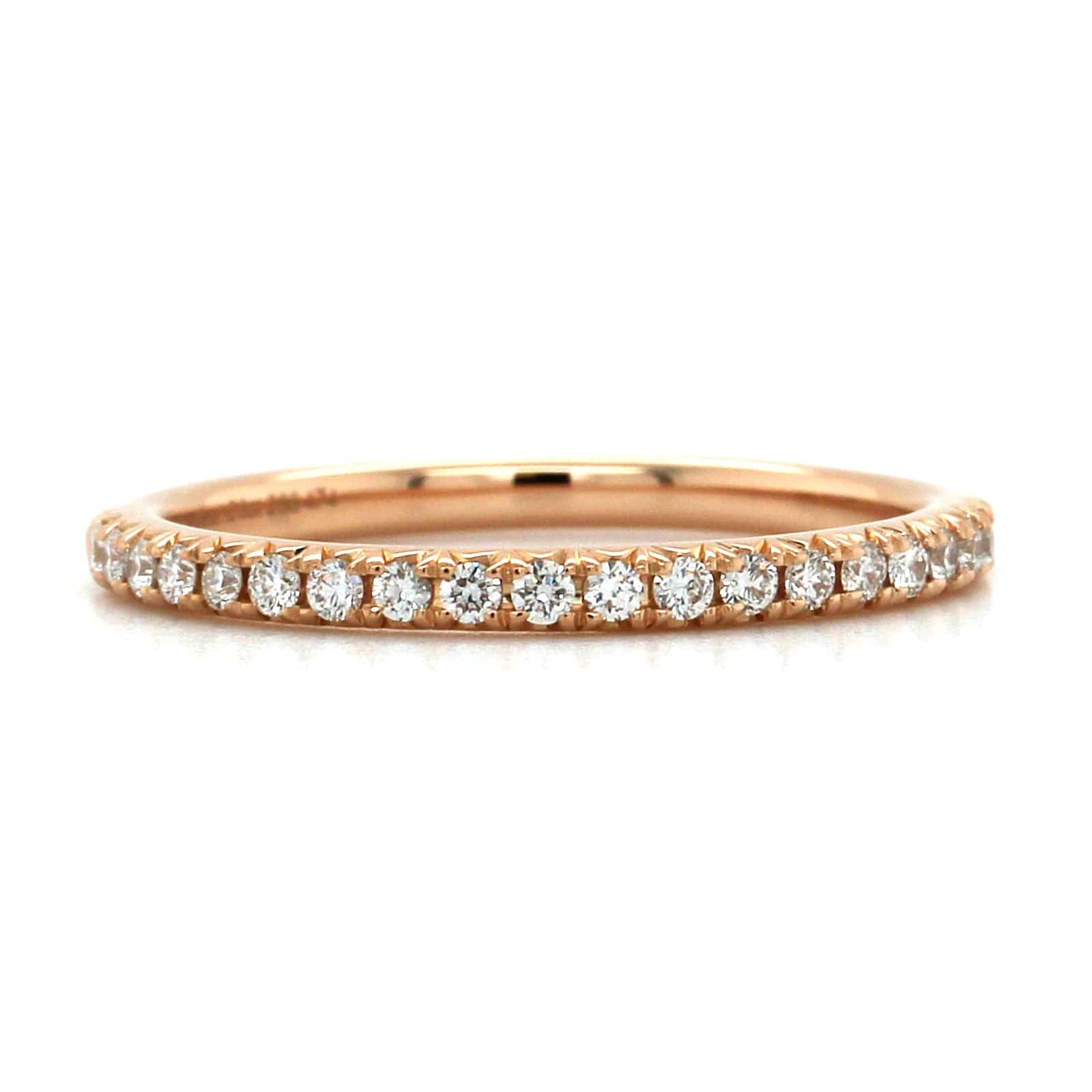 18K Rose Gold Shared Prong Diamond Band