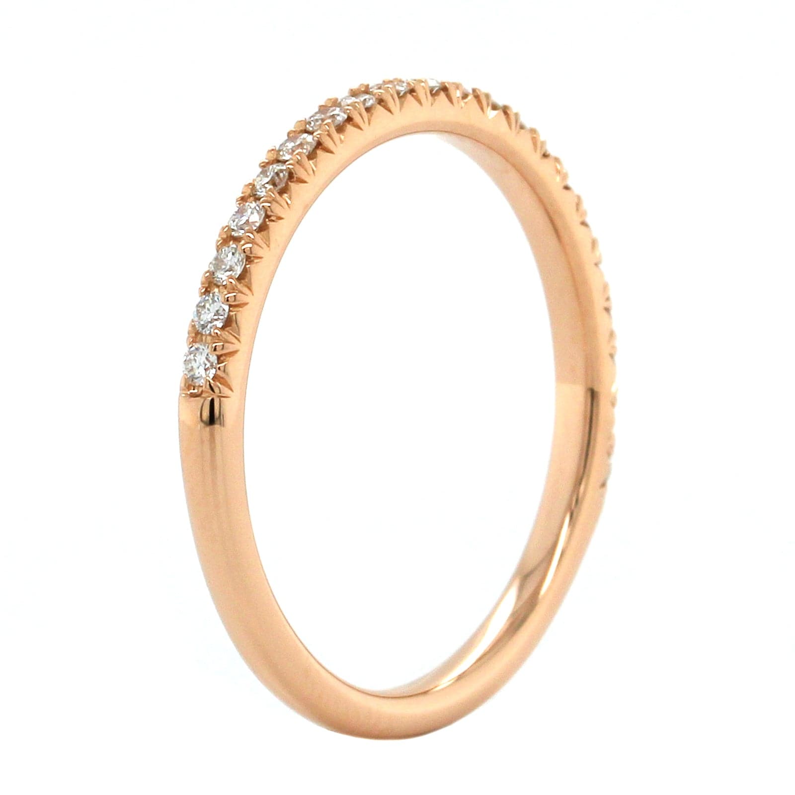 18K Rose Gold Shared Prong Diamond Band