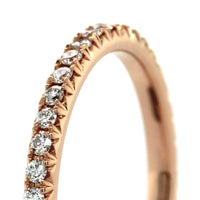 18K Rose Gold Shared Prong Diamond Band