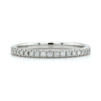 18K White Gold Shared Prong Diamond Band