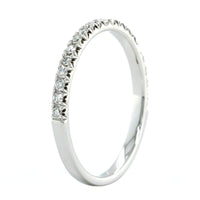 18K White Gold Shared Prong Diamond Band