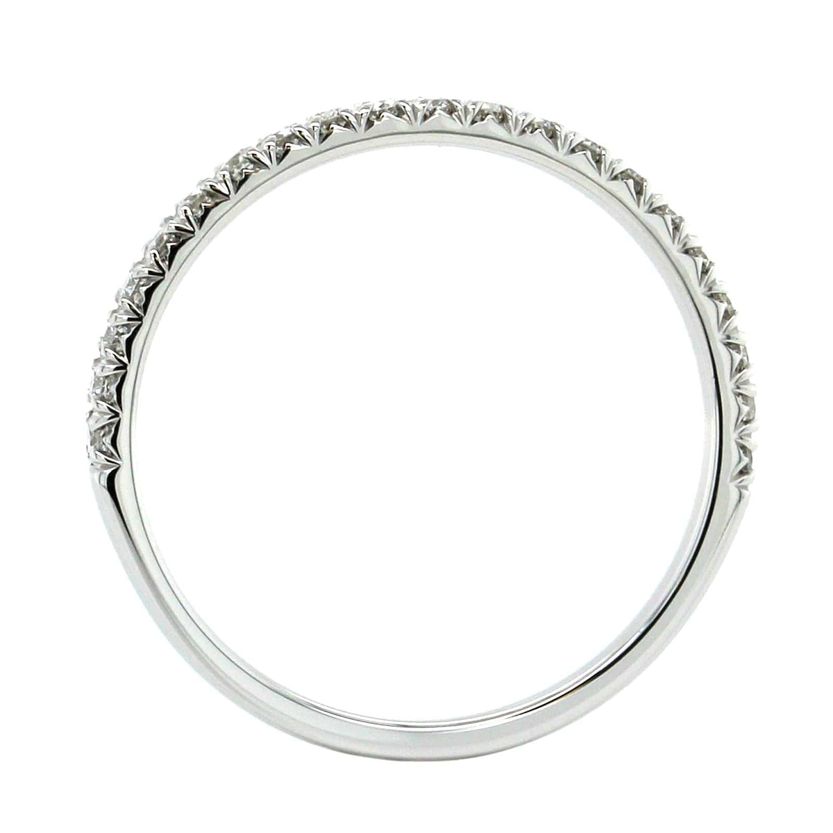 18K White Gold Shared Prong Diamond Band