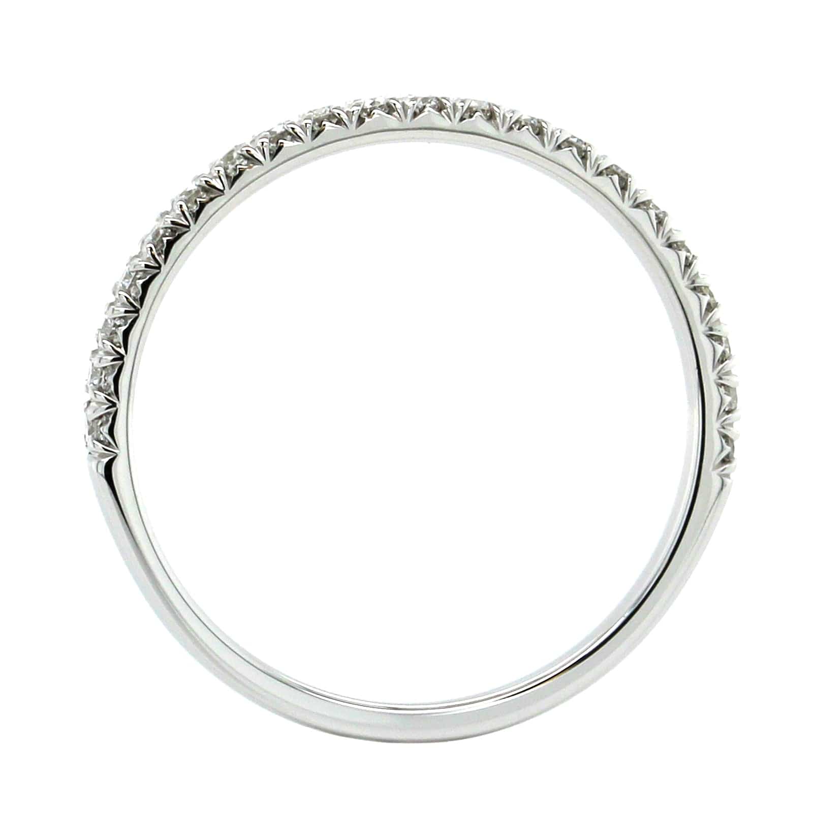 18K White Gold Shared Prong Diamond Band