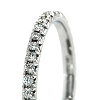 18K White Gold Shared Prong Diamond Band