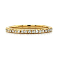18K Yellow Gold Shared Prong Diamond Band