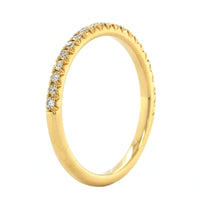 18K Yellow Gold Shared Prong Diamond Band
