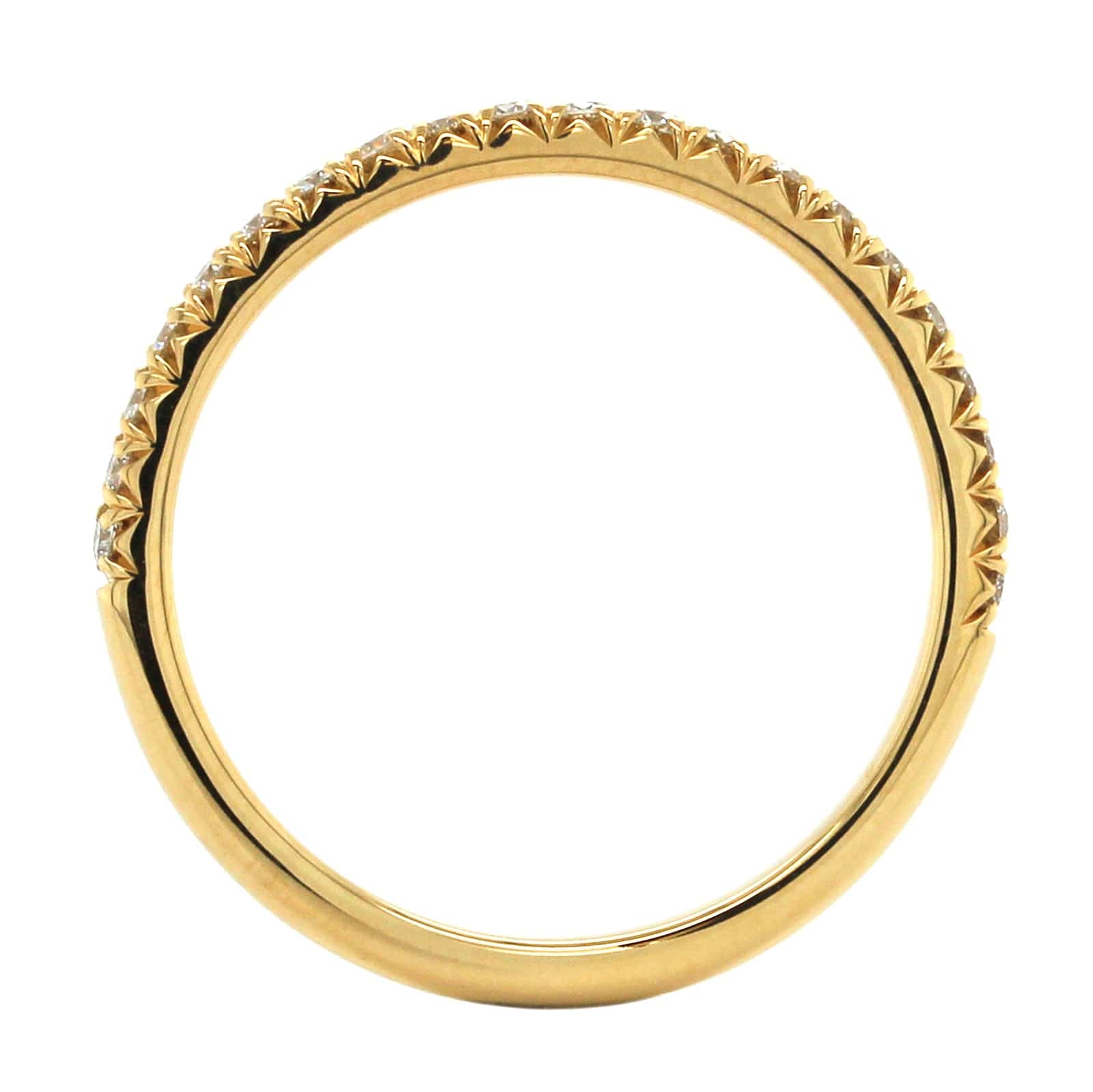 18K Yellow Gold Shared Prong Diamond Band