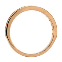 18K Rose Gold Flat Sides Diamond Band