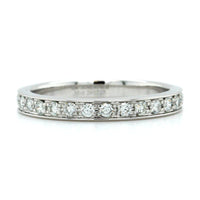 18K White Gold Bead Set 16 Stone Diamond Band